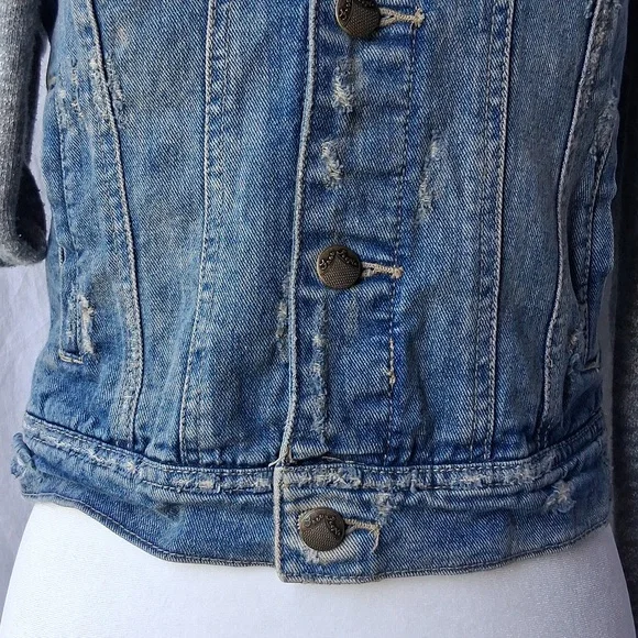 Free People Hooded Denim Jacket XS - Picture 10 of 16